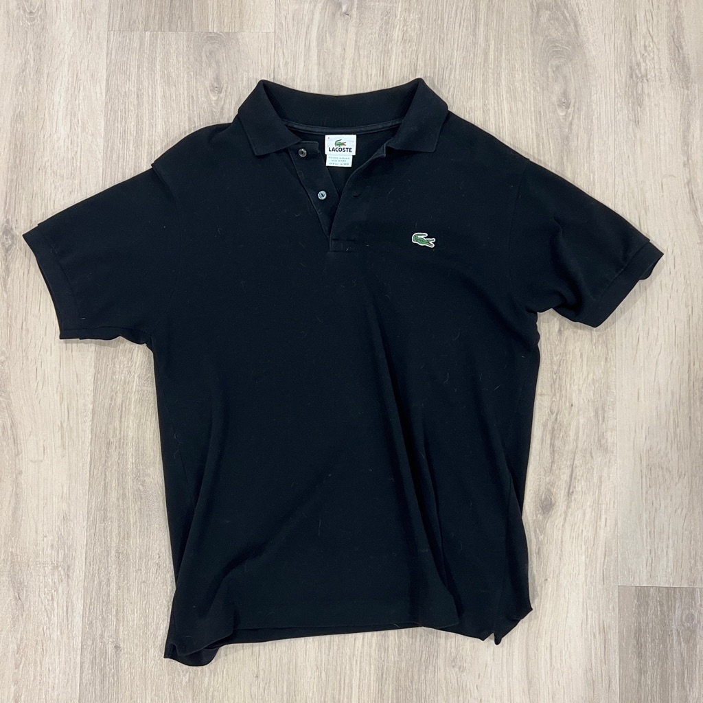 Lacoste Men’s Short Sleeve Classic Pique Polo Short - Black - Size 4